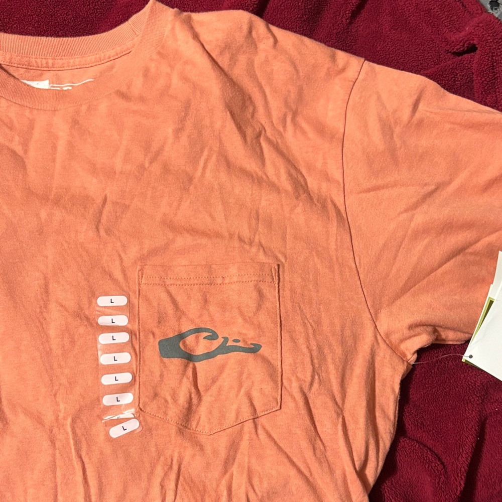 Drake terra-cotta Short Sleeve Tee with Pocket